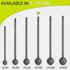 ProsourceFit Steel Macebell, Heavy Duty Steel Mace, Workout Mace with Non-Slip Grip for Gada, Strength and Core Training(Black – 20 LB)