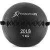 ProSource Soft Medicine Balls for CrossFit Wall Ball and Full Body Dynamic Exercises, Color-Coded Weights: 6, 8, 10, 14, 20, 25 lb.(Black 20 LB)