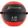 ProSource Soft Medicine Balls for CrossFit Wall Ball and Full Body Dynamic Exercises, Color-Coded Weights: 6, 8, 10, 14, 20, 25 lb.(Red 6 LB)