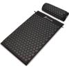 ProsourceFit Acupressure Mat and Pillow Set for Back/Neck Pain Relief and Muscle Relaxation(Black/Black)