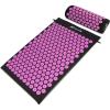 ProsourceFit Acupressure Mat and Pillow Set for Back/Neck Pain Relief and Muscle Relaxation(Black/Pink)