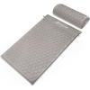 ProsourceFit Acupressure Mat and Pillow Set for Back/Neck Pain Relief and Muscle Relaxation(Grey/Grey)