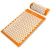 ProsourceFit Acupressure Mat and Pillow Set for Back/Neck Pain Relief and Muscle Relaxation(Orange/White)
