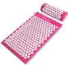 ProsourceFit Acupressure Mat and Pillow Set for Back/Neck Pain Relief and Muscle Relaxation(Pink/White)