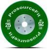 ProsourceFit Competition Color Training Bumper Plates, Rubber with Steel Insert, 25lb, Calibrated for Strength Exercise and Cross Conditioning, Power Lifting, Weighted Workouts