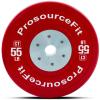 ProsourceFit Competition Color Training Bumper Plates, Rubber with Steel Insert, 55lb, Calibrated for Strength Exercise and Cross Conditioning, Power Lifting, Weighted Workouts