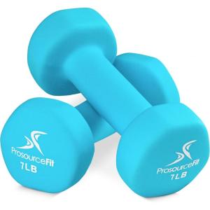 ProsourceFit Neoprene Dumbbell Coated for Non-Slip Grip, 7 lb