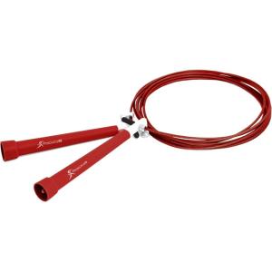 ProsourceFit Speed Jump Rope 10’ Adjustable Length, Super Fast Turning for Cardio, Boxing(Red)